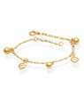 Pulseira com Dois Morangos e Tres Bolas ABS com Alongador - CE - 13mm x 160mm - 1.95gr