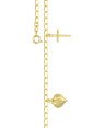 Pulseira c/ 2 Ancora 1 Cruz 2 Coracao Duplo - CE - 15mm x 180mm - 3.10gr