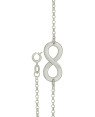 Pulseira AG c/ Infinito s/ Inscricao Pequeno  - G3 - 11mm x 180mm - 2.06gr