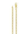 Corrente Elo Longo 0,40 Diamantada  - CE - 1mm x 450mm - 3.10gr