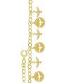 Pulseira c/ 5 Redondo Vaz Espirito Santo e 5 Espirito Santo - CE - 12mm x 180mm - 6.36gr