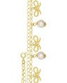 Pulseira Dupla c/ 3 Laco Vaz e 2 Perola 7mm - CE - 16mm x 180mm - 3.74gr