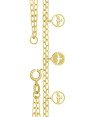 Pulseira Dupla c/ 1 Redondo Esp.Santo Ret. e 2 Red. Esp.Santo Vaz - CE - 1mm x 180mm - 4.50gr