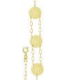 Pulseira Dupla c/ 3 Pai Nosso Intercalados c/ Along. 3cm - CE - 15mm x 220mm - 6.30gr