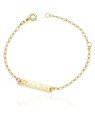 Pulseira Infantil Chapa "Deus Te Guie" c/ Along. 2cm - CE - 5mm x 160mm - 1.70gr