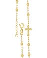 Pulseira c/ Cruz e Bolinha 3,5mm c/ Along. 3cm - CE - 10mm x 210mm - 2.10gr