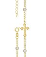 Pulseira c/ Cruz e Perola 4mm c/ Along. 2cm - CS - 10mm x 200mm - 1.50gr