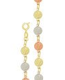 Pulseira c/ 13 Moeda Lira 7mm (3 Ouro) - CE - 7mm x 180mm - 4.80gr