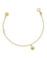 Pulseira c/ 2 Florzinha Estampada e Alongador 2cm - CE - 6mm x 177mm - 1.37gr