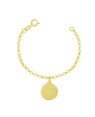 Pulseira p/ Medalha c/ Oracao Ave Maria - CN - 15mm x 180mm - 4.30gr