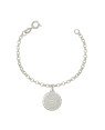 Pulseira AG c/ 1 Redondo 15mm Oracao Ave Maria - G3 - 15mm x 180mm - 3.38gr