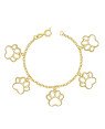 Pulseira c/ 5 Patas Pet Vazada - CE - 19mm x 180mm - 4.30gr