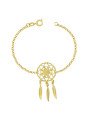 Pulseira Apanhador de Sonhos c/ 3 Penas - CE - 43mm x 180mm - 3.69gr