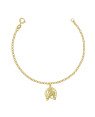 Pulseira c/ 1 Cavalo c/ Ferradura (1-5414) - CE - 19mm x 180mm - 2.90gr