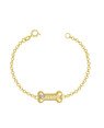 Pulseira c/ Osso 18mm My Dog c/ Rodio - CE - 9mm x 180mm - 2.30gr