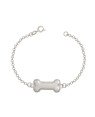 Pulseira AG c/ Osso 18mm Liso Borda Reticulada - G3 - 8mm x 180mm - 2.24gr
