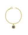 Pulseira c/ Simbolo Facebook c/ Resina - CE - 17mm x 180mm - 2.20gr