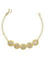 Pulseira PAZ c/ 2 Espirito Santo c/ Rodio - CE - 11mm x 180mm - 3.90gr