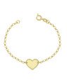 Pulseira c/ Coracao 12mm Liso - CE - 10mm x 180mm - 1.30gr