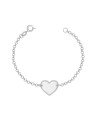 Pulseira AG c/ Coracao 12mm Liso - G3 - 10mm x 180mm - 1.80gr