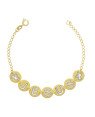 Pulseira  Jesus c/ 2 Espirito Santo c/ Rodio - CE - 11mm x 180mm - 5.40gr