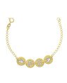 Pulseira Fe c/ 2 Espirito Santo c/ Rodio - CE - 11mm x 180mm - 3.30gr