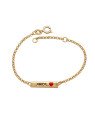 Pulseira c/ Along p/ Placa Est. Amor e Coracao  (Resina) - CE - 4mm x 140mm - 1.80gr