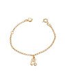 Pulseira Nota Musical p/ Pedra Chaton Along 2cm c/ Coracao Dp  - CS - 8mm x 140mm - 1.57gr