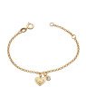 Pulseira Coracao c/ Espirito Santo c/ 1 Pedra Zirconia  Along 2cm  - CS - 8mm x 140mm - 1.66gr