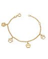 Pulseira c/ 2 Patas Lisa 2 Patas Vaz (12cm + 2cm Along)  - CE - 8mm x 140mm - 2.10gr