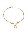 Pulseira  2 Coracoes Dp 1 Argola 1 Coracao c/ N.S.Aparecida - CE - 8mm x 180mm - 2.53gr