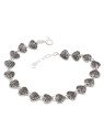 Pulseira AG (Envelhecida) 18cm c/ 18 Coracao 7mm - G3 - 8mm x 180mm - 7.36gr