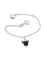 Pulseira AG c/ Minnie e 1 Coracao  - G5 - 8mm x 140mm - 1.73gr