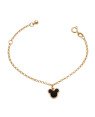 Pulseira c/ Mickey e 1 Bola ABS 4mm  - CS - 8mm x 140mm - 1.73gr