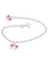 Pulseira AG c/ 2 Lacinhos 8mm c/ Resina 12cm + 2cm Along  - G6 - 8mm x 140mm - 1.33gr