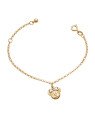 Pulseira 1 Minnie Estampada (Rodio) 1 Bola ABS (12cm + 2cm Along ) - CE - 9mm x 140mm - 1.84gr