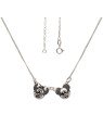 Gargantilha AG (Envelhecida) Minnie e Mickey Estampados 35+5cm Along - G6 - 9mm x 400mm - 2.80gr