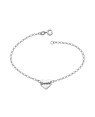 Pulseira AG c/ Coracao Liso "Gratidao" Borda Reticulada (Resina) - G3 - 12mm x 180mm - 1.74gr
