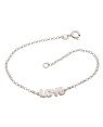 Pulseira AG Elo portugues Love Reticulado  - G3 - 6mm x 180mm - 1.63gr