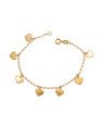Pulseira c/ 7 Coracoes  - CE - 8mm x 180mm - 3.00gr