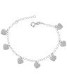 Pulseira AG c/ 7 Coracoes (18+2) - G3 - 8mm x 180mm - 3.61gr