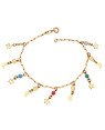 Pulseira c/ 4 Luas Lisas  5 Estrelas Lisas  - CS - 6mm x 180mm - 4.80gr
