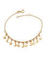 Pulseira (18+2) c/ 6 Estrelas Lisas 5 Luas Lisas - CE - 6mm x 200mm - 3.60gr