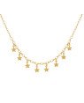 Pulseira (18+2 Along) c/ 11 Estrelas Lisas  - CE - 6mm x 200mm - 3.90gr