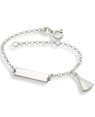 Pulseira AG Chapa Lisa c/ Nossa Sra. Aparecida  - G3 - 7mm x 140mm - 1.97gr