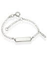 Pulseira AG Chapa Lisa c/ Figuinha - G3 - 4mm x 140mm - 1.91gr