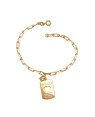 Pulseira Cartie c/ Coracao Duplo e Placa Sinto Muito - CE - 13mm x 180mm - 4.80gr