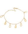 Pulseira c/ 3 Gotas Diamantadas s/ Vazar 4 Vazadas (18+2) - CE - 12mm x 200mm - 3.05gr