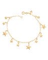 Pulseira c/ 11 Estrelas Diamantadas (18+2) - CE - 10mm x 200mm - 3.30gr