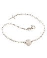Pulseira AG Cartie c/ Sao Bento 8mm e Cruz Palito Ponta  - G3 - 8mm x 180mm - 1.97gr
